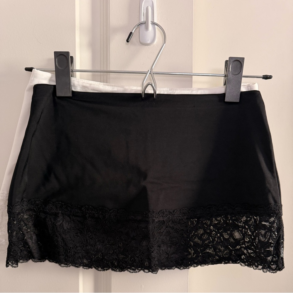 Two miniskirts half slips